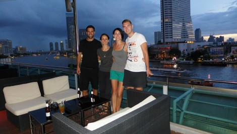 Drinks on the rooftop bar