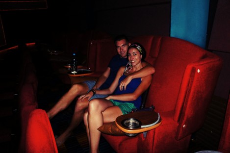 It was as comfy as it looks. We didn't actually book these seats, just no one else turned up for the film