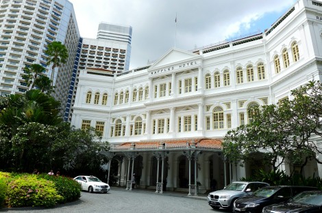 We walked by the world famous Raffles Hotel