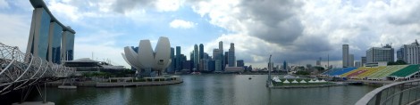 Panoramic shot of Marina Bay